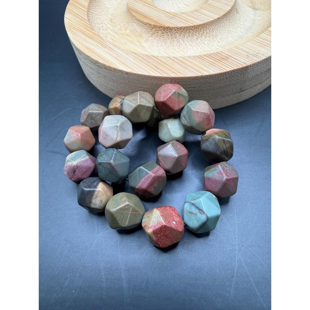 Polychrome Jasper Faceted 8mm Bracelet